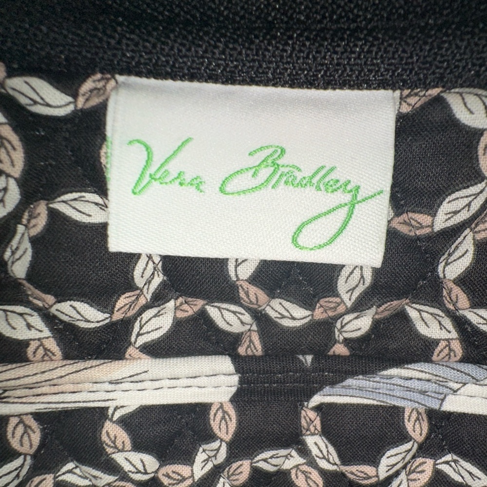 Vera Bradley Frankie Ret Black and White Floral Crossbody Bag Purse Handbag - Picture 6 of 8